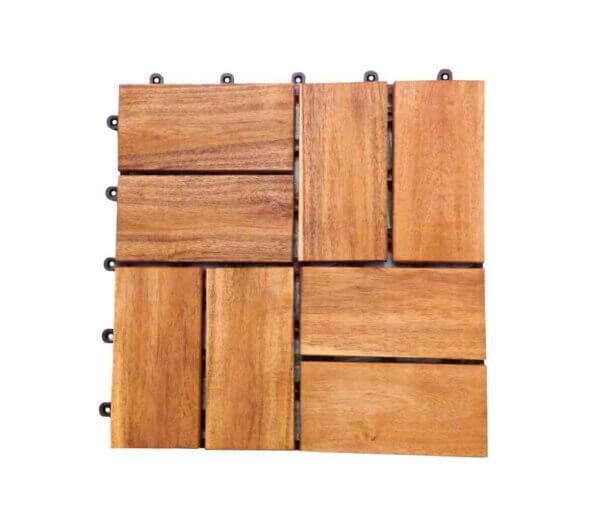 Premium Acacia Wood Deck Tiles – Interlocking Outdoor Flooring in Multiple Finishes & Slat Designs - Image 2