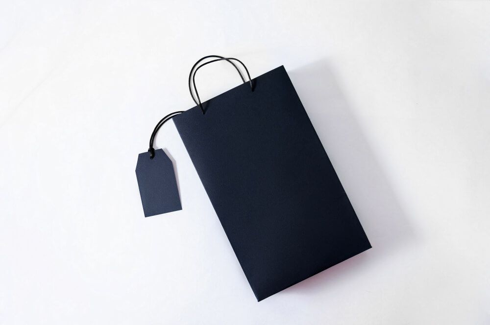 Matte Black Paper Bag.